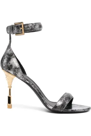 Balmain Sandalen im Metallic-Look