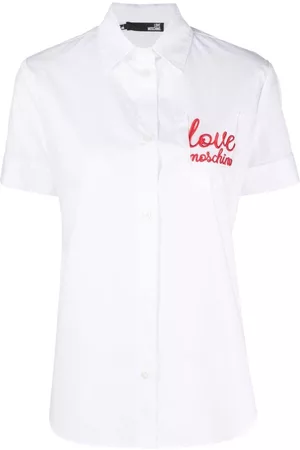 Love Moschino Hemd mit Logo-Stickerei