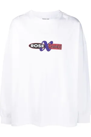 MARTINE ROSE Langarmshirt mit Logo-Print