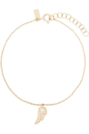 EF Collection 14kt Angel Wing Gelbgoldarmband mit Diamanten