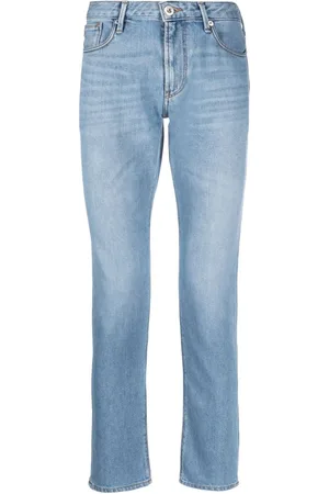 Emporio Armani Ausgeblichene Slim-Fit-Jeans