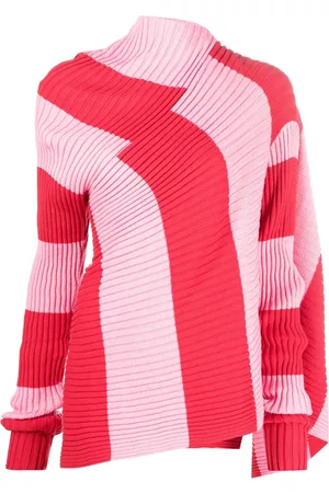 MARQUES'ALMEIDA Damen Strickpullover - Asymmetrischer Pullover mit Streifen