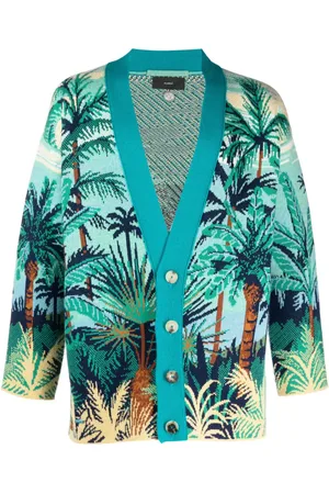 Alanui Cardigan aus Kaschmir mit Palmen