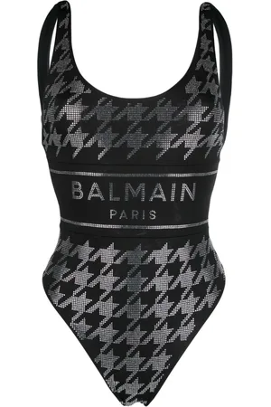 Balmain Badeanzug mit Strass