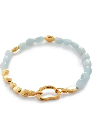 Monica Vinader Rio Aquamarine Perlenarmband