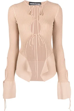 ANDREADAMO Geripptes Oberteil mit Cut-Outs