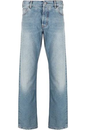 MARCELO BURLON Ausgeblichene Straight-Leg-Jeans