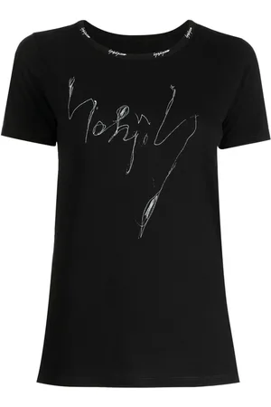 YOHJI YAMAMOTO T-Shirt mit Illustrations-Print