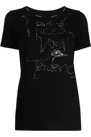 YOHJI YAMAMOTO T-Shirt mit Illustrations-Print