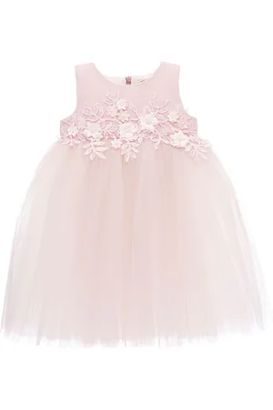 Tulleen Tüllkleid mit Blumenapplikation