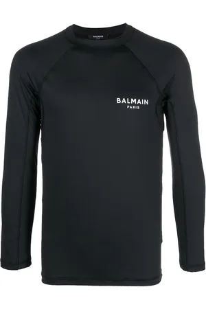 Balmain Schmales T-Shirt mit Logo-Print
