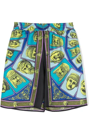 VERSACE Seidenshorts mit Le Maschere-Print