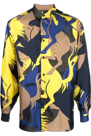 FERRARI Hemd mit Camouflage-Print