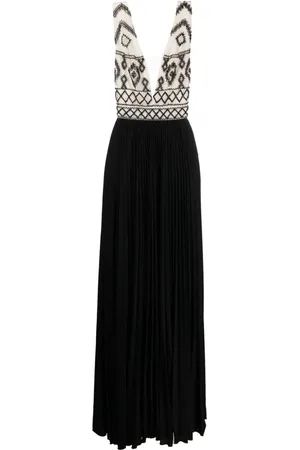 Elisabetta Franchi Abendkleid mit V-Ausschnitt