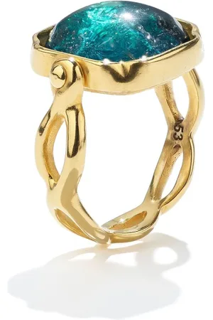 Goossens Eckiger Ring mit Cabochon