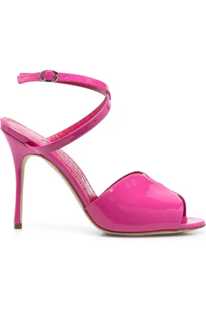 Manolo Blahnik Hourani Sandalen aus Lackleder 110mm