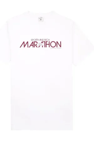 Sporty & Rich T-Shirt mit "Marathon"-Print