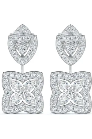 De Beers 18kt Enchanted Lotus Weißgoldohrringe mit Diamanten