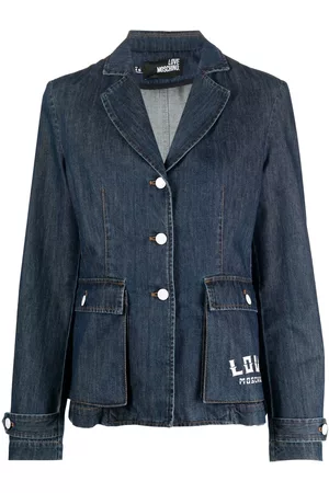 Love Moschino Damen Jeansjacken - Einreihiger Blazer
