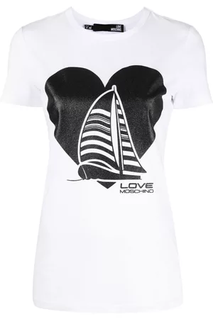 Love Moschino T-Shirt mit Logo-Print