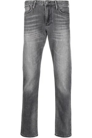Emporio Armani Ausgeblichene Slim-Fit-Jeans