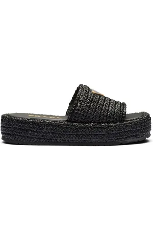 Prada Plateau-Sandalen mit Webmuster