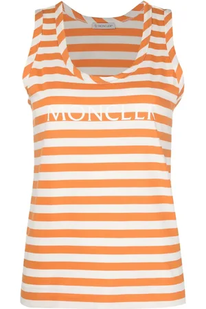 Moncler Gestreiftes Tanktop mit Logo