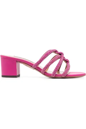 Aquazzura Mules mit Kristallen