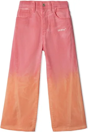 OFF-WHITE Ausgeblichene Helvetica Hose