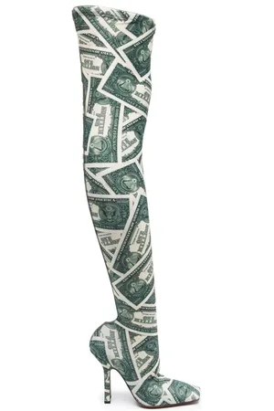 Vetements Million Dollar Boomerang Overknee-Stiefel 115mm