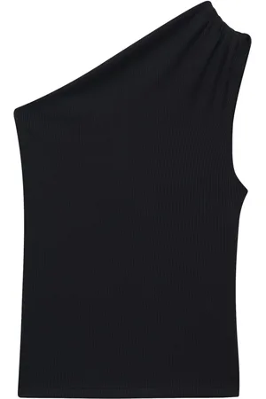 ANINE BING Geripptes Camila One-Shoulder-Top