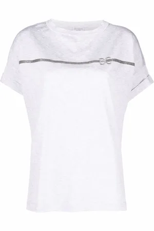 Brunello Cucinelli T-Shirt mit Logo-Schild