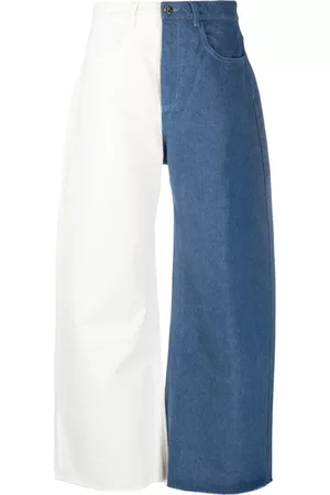 MARQUES'ALMEIDA Damen Cropped Jeans - Jeans mit weitem Bein