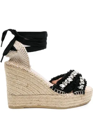 MANEBI Gaia Espadrilles mit Kristallen