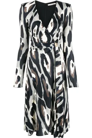 Roberto Cavalli Wickelkleid mit Animal-Print