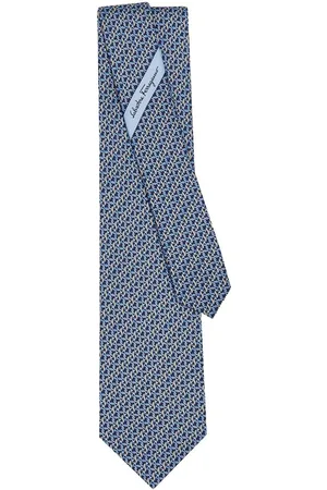 Salvatore Ferragamo Seidenkrawatte mit Gancini-Print