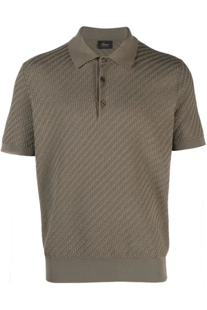 BRIONI Poloshirt mit Waffelstrick-Muster