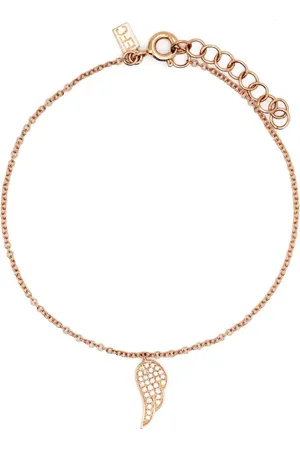 EF Collection 14kt Angel Wing Rotgoldarmband mit Diamanten