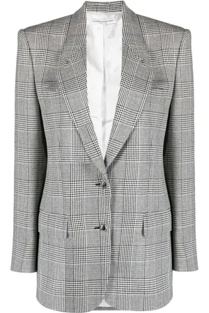 Alessandra Rich Blazer mit Prince of Wales-Karomuster