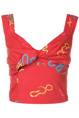 Isolda Cropped-Top mit Print