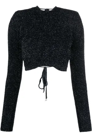 ROTATE Cropped-Top mit Glitter