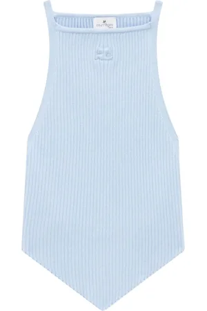 Courrèges Pointy Tanktop aus Rippstrick