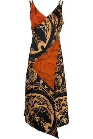Marine Serre Camisole-Kleid mit grafischem Print