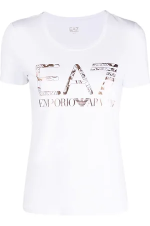 EA7 T-Shirt mit Metallic-Print