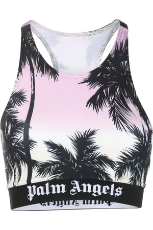Palm Angels Cropped-Top mit Palmen-Print