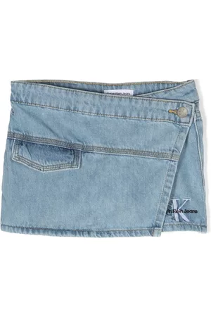 Calvin Klein Mädchen Shorts - Jeans-Shorts mit Logo-Stickerei