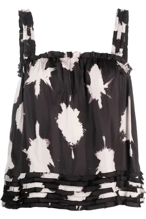 ULLA JOHNSON Seren Prismatic Seidentop