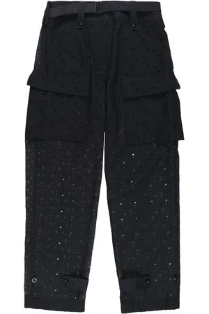 SACAI Hose mit Logo-Stickerei