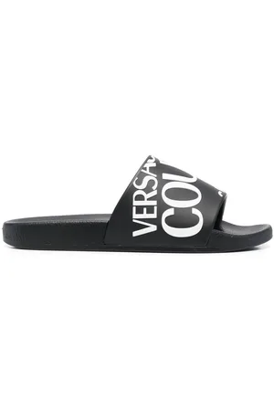VERSACE Pantoletten mit Logo-Print