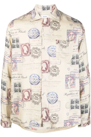 Rhude Hemd mit Pass-Stempel-Print
